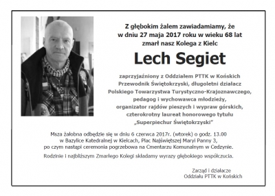 Zmarł Lech Segiet